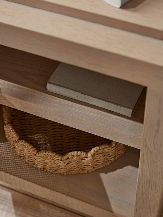 Wicker Bedside Table