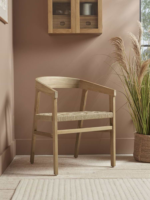 Curved Back Teak Dining Chair