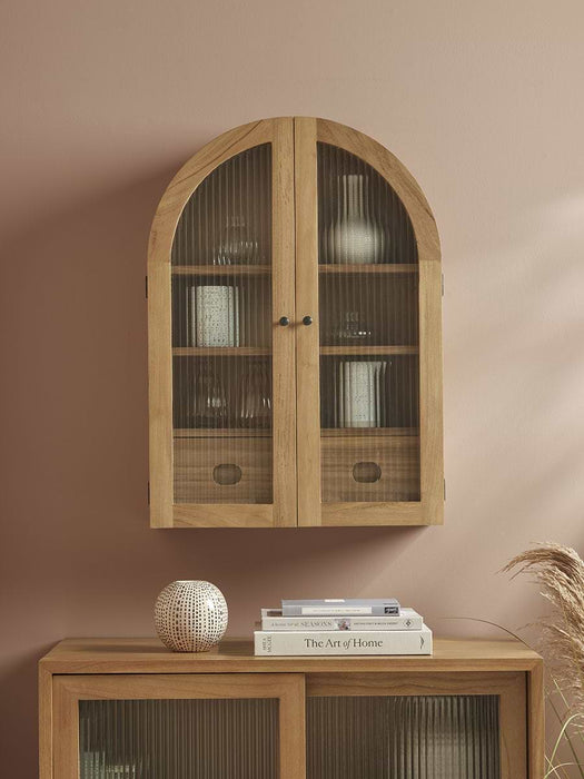 Arched Teak Storage Cabinet