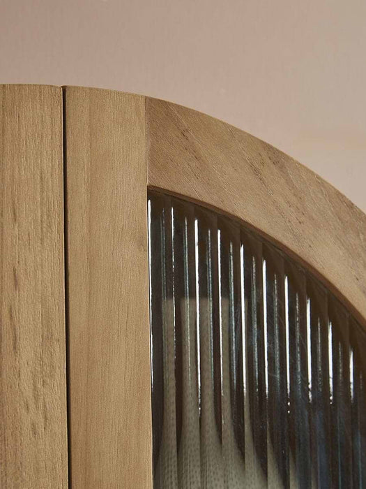 Arched Teak Storage Cabinet