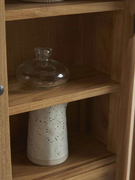 Arched Teak Storage Cabinet