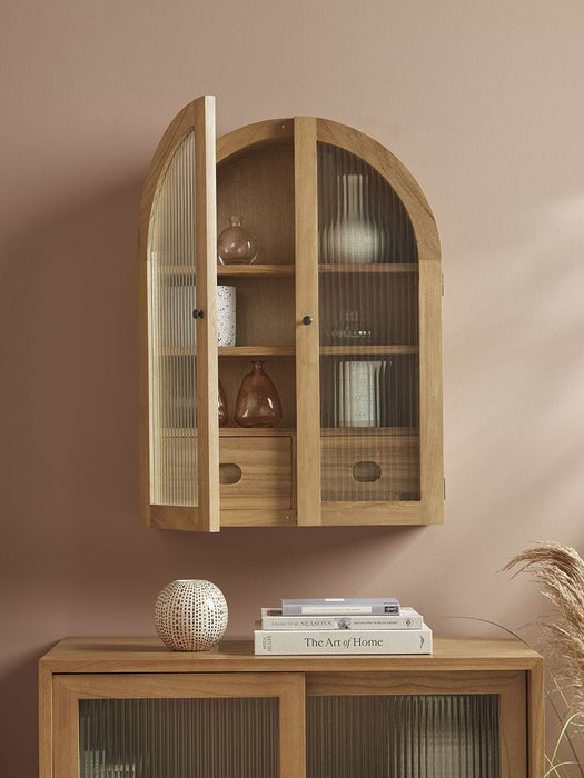 Arched Teak Storage Cabinet