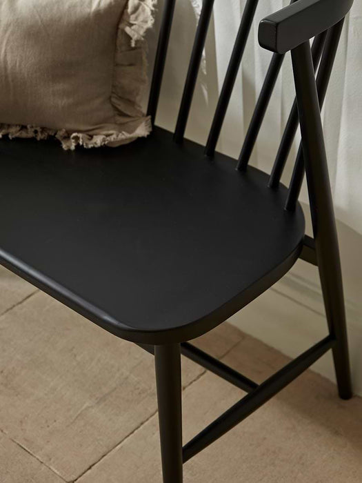 Spindle Back Bench - Black