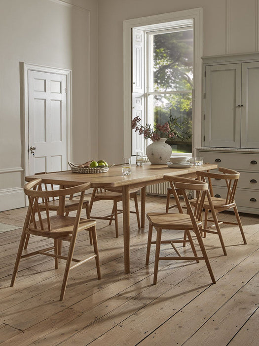 Weathered Oak Extendable Rectangle Dining Table - 6 to 8 Seater