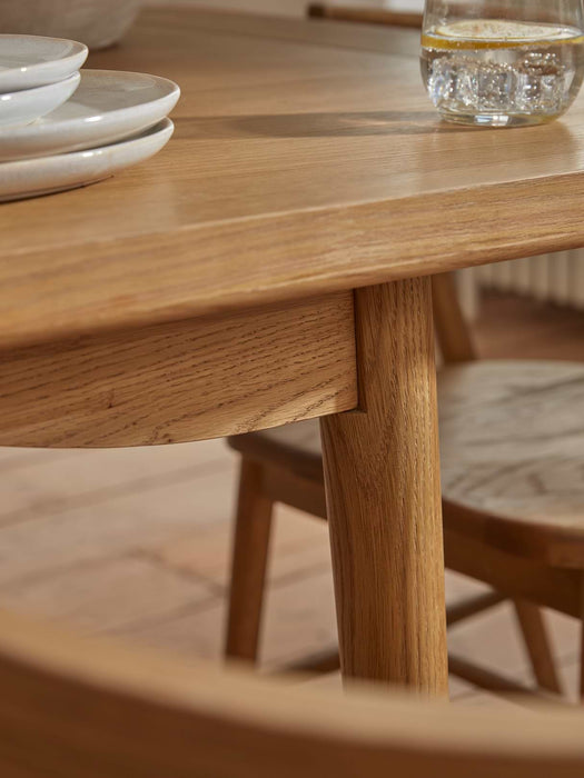 Weathered Oak Extendable Rectangle Dining Table - 6 to 8 Seater