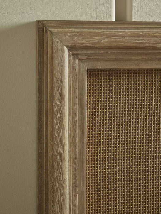 Aged Wicker Headboard