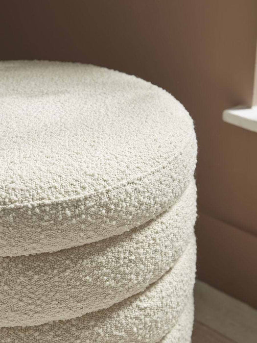 Ribbed Boucle Ottoman