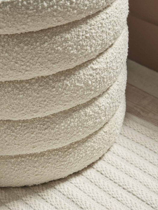 Ribbed Boucle Ottoman