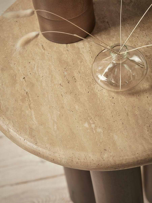Travertine Side Table