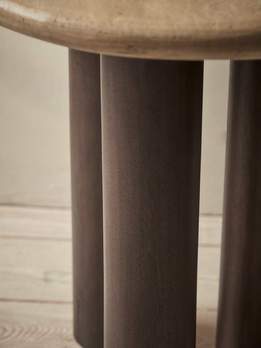 Travertine Side Table