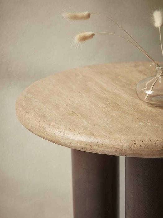 Travertine Side Table