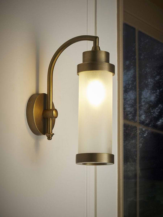 Frosted Pillar Wall Light