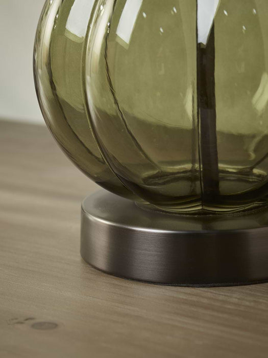 Green Glass Table Lamp