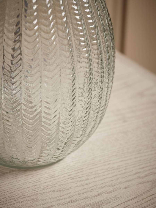 Herringbone Glass Droplet Table Lamp