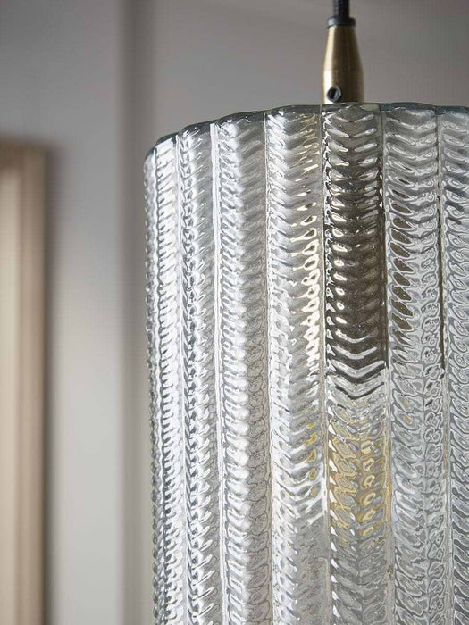 Herringbone Glass Pendant - Column
