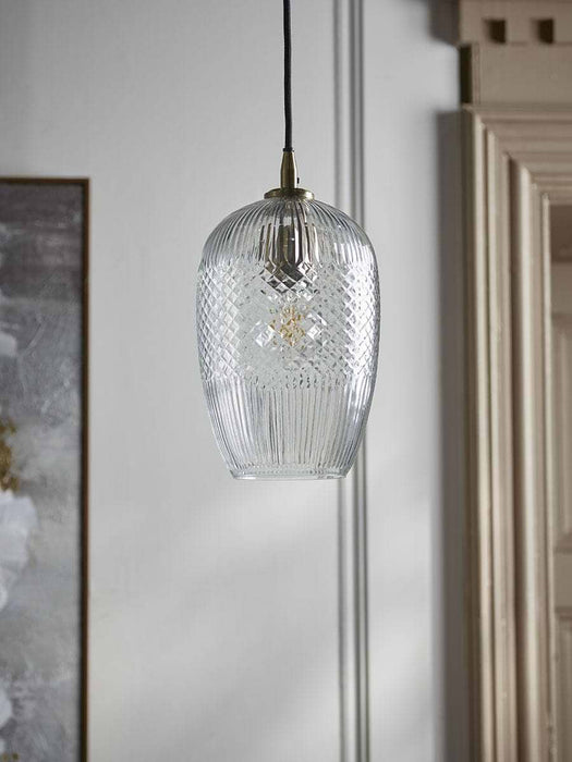 Diamond Glass Pendant - Droplet