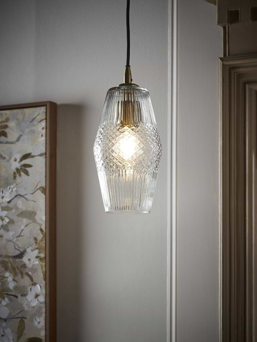 Diamond Glass Pendant - Tapered
