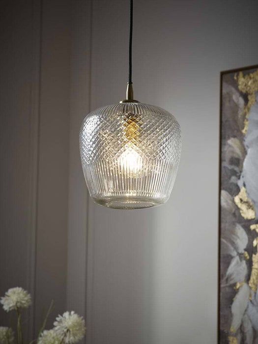 Diamond Glass Pendant - Squoval