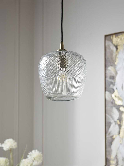 Diamond Glass Pendant - Squoval