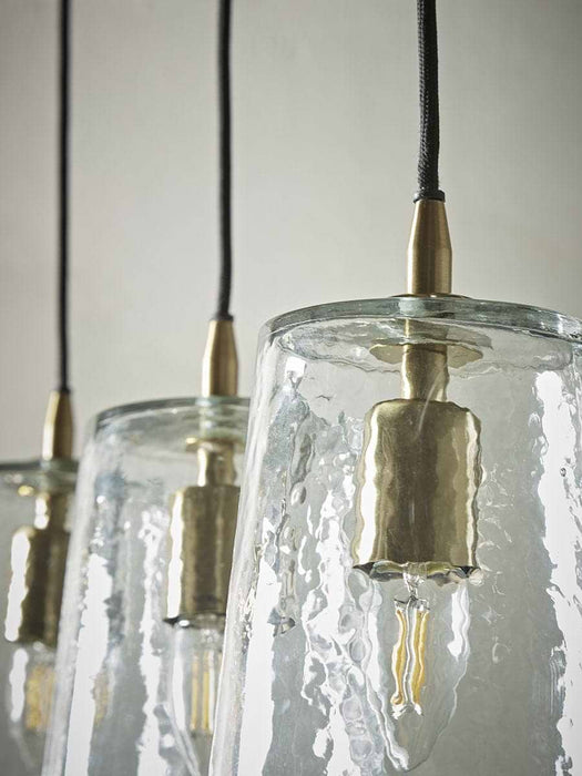 Three Tapered Glass Pendants