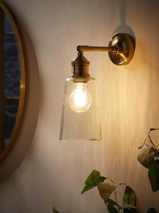 Hammered Glass Wall Light