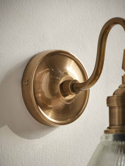 Textured Glass Tapered Wall Light