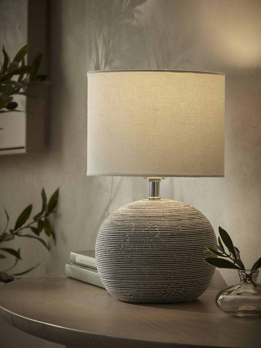 Round Striped Table Lamp