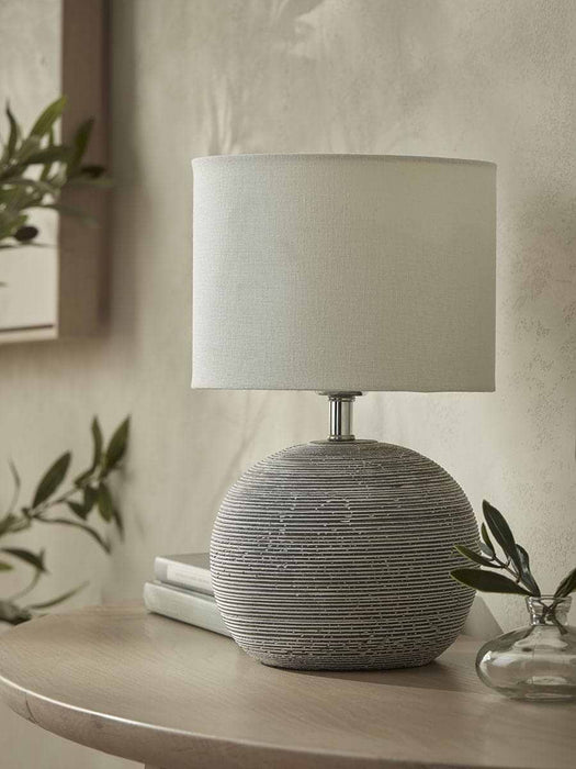 Round Striped Table Lamp