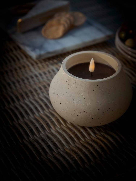 Three Concrete LED Candles - Small