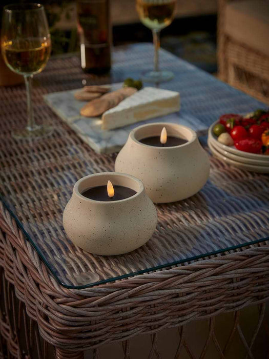 Three Concrete LED Candles - Small