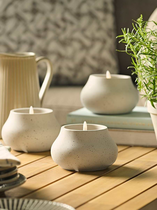 Three Concrete LED Candles - Small
