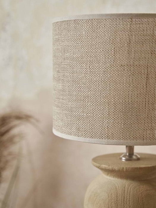 Carved Mango Wood Table Lamp