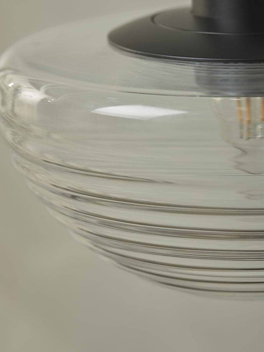 Ribbed Crescent Table Lamp