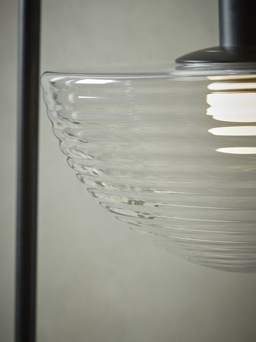 Ribbed Crescent Floor Lamp