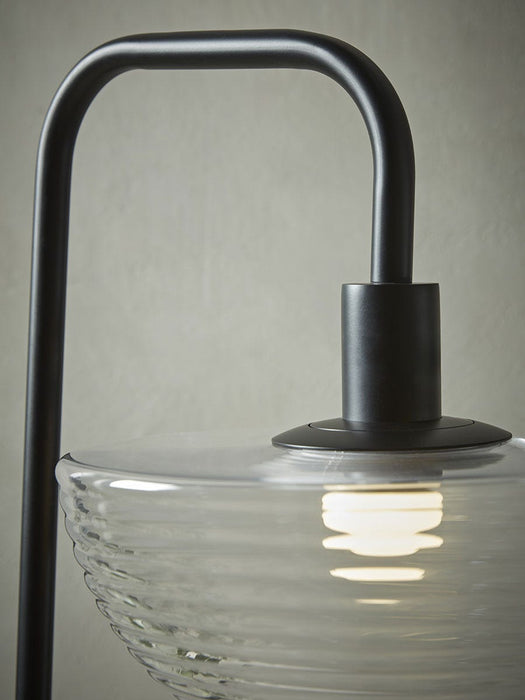 Ribbed Crescent Floor Lamp