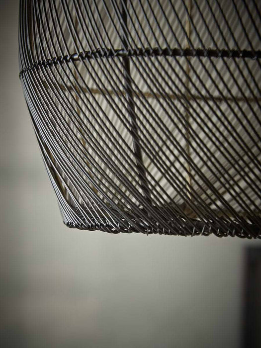 Black Metal Woven Pendant