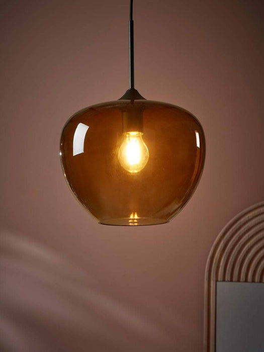 Mia Pendant - Amber Glass