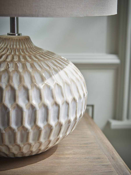 Geometric Textured Table Lamp - Neutral