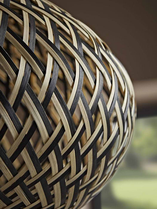 Black & Natural Woven Pendant - Small