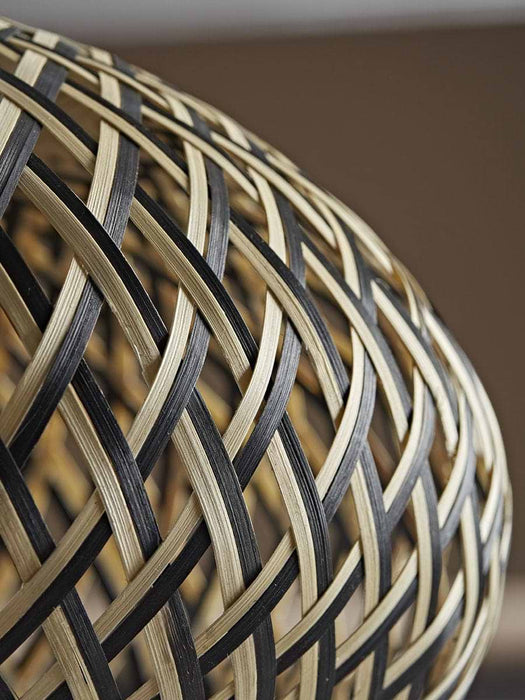Black & Natural Woven Pendant - Small