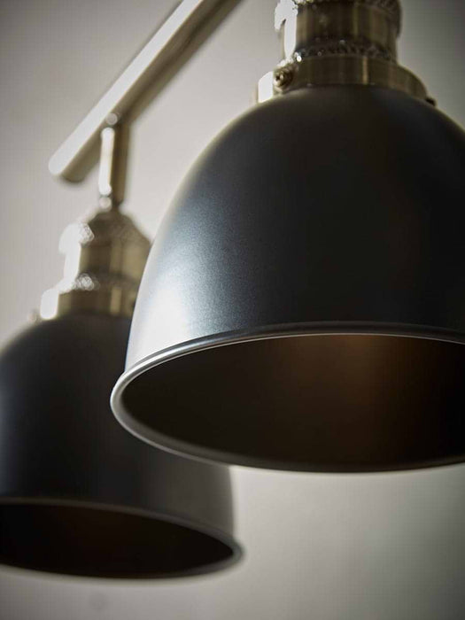 Black & Brass Dome Triple Pendant