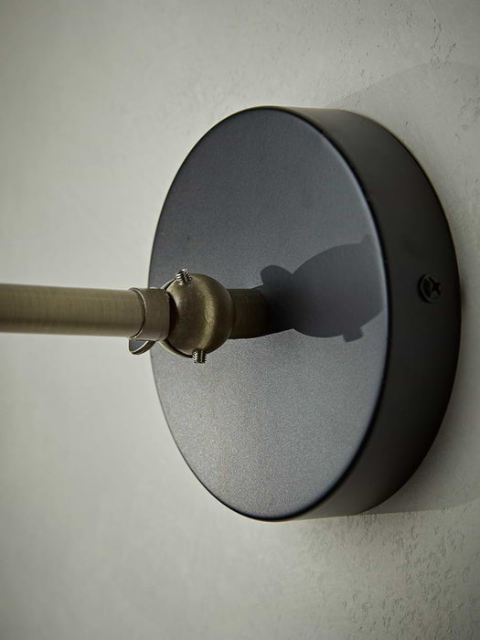 Black & Brass Dome Wall Light