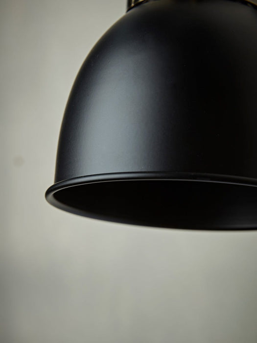 Black & Brass Dome Wall Light