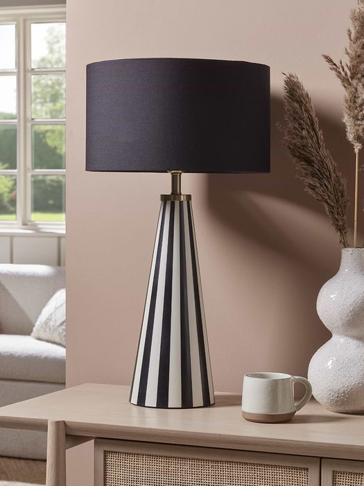 Black & White Tapered Table Lamp