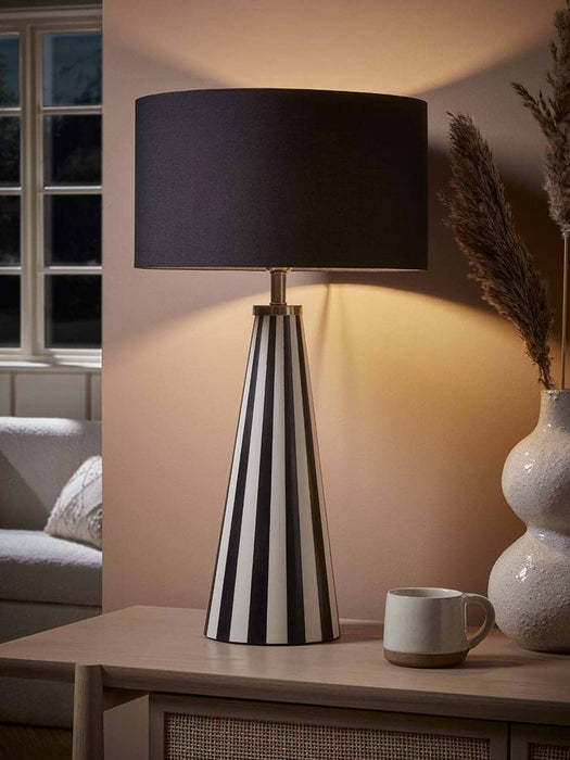 Black & White Tapered Table Lamp