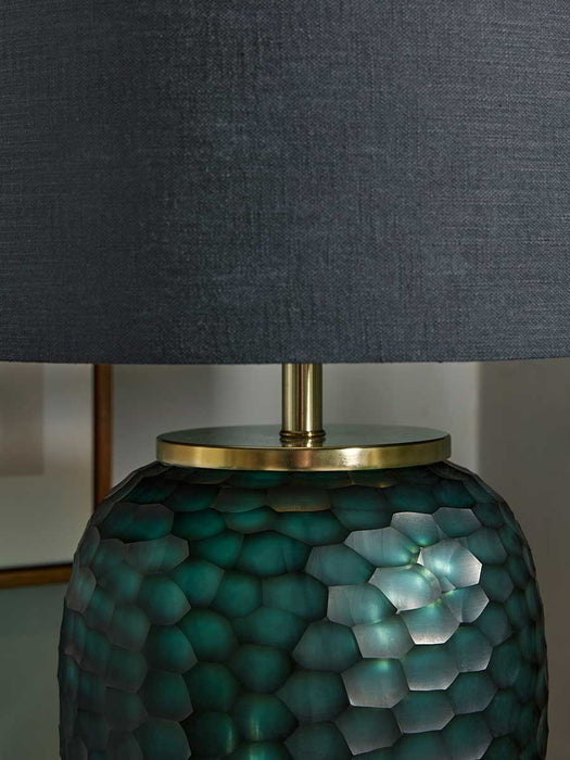 Green Cut Glass Table lamp