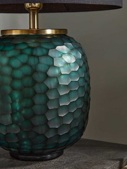 Green Cut Glass Table lamp