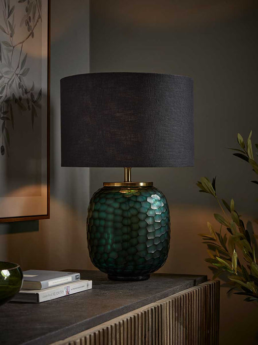 Green Cut Glass Table lamp