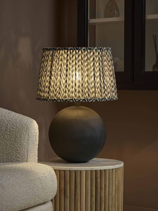 Black Chevron Table Lamp