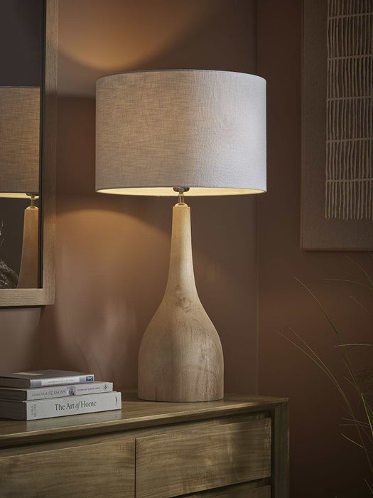 Mango Wood Table Lamp - Tall